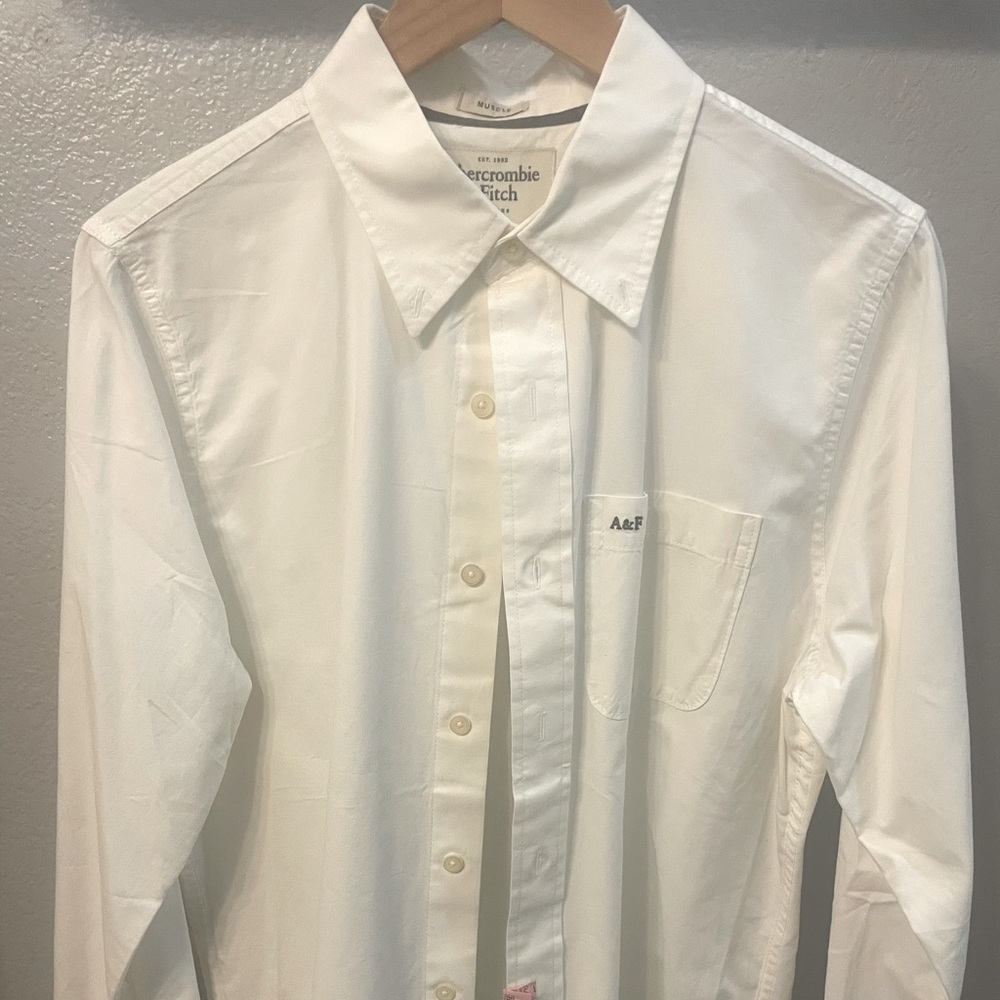 Abercrombie and Fitch White Oxford Button Down